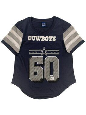 Ultra Game NFL Football Dallas Cowboys '60' Navy Jersey T-Shirt Youth Size L NEW